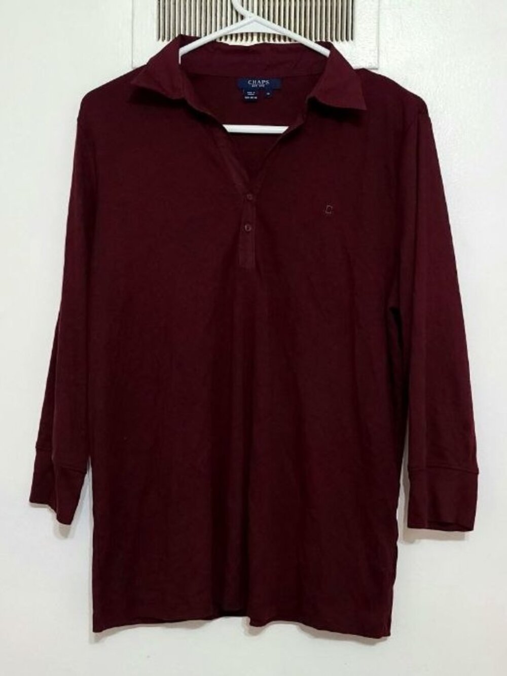 Long‑Sleeve Cotton Polo – 1X